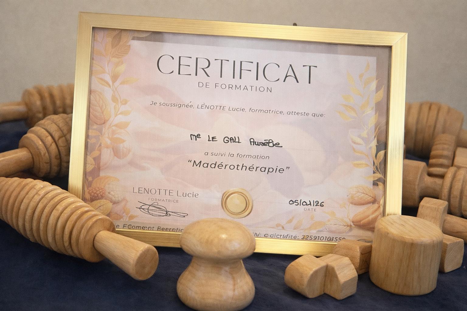 Certificat Madérothérapie
