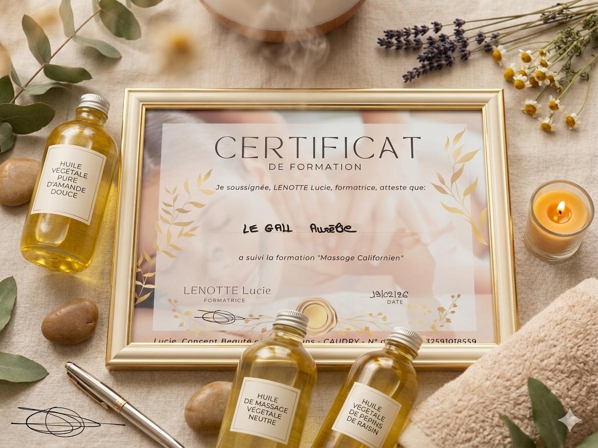 Certificat Massage Californien